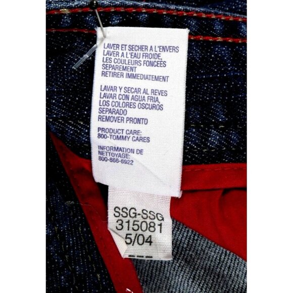 Tommy Hilfiger Blue Denim Jeans Trousers Straight Leg Womens Size 14 - Picture 10 of 10